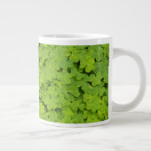 Tiny Green Shamrocks Bloemen Extra Grote Mok (Rechts)