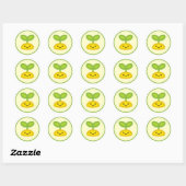 Tiny Green Sprout Ronde Sticker (Vel)