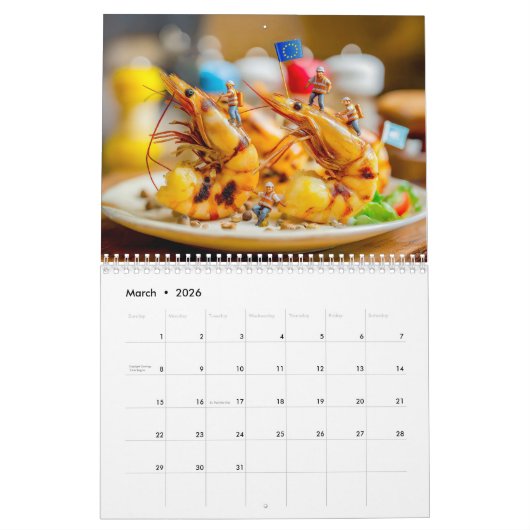 Tiny Grill Masters – 2026 Miniature BBQ Calendar Kalender (Mar 2026)