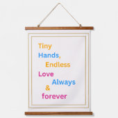 Tiny Hands Endless Love –Family Handprint Wall art Hangend Wandkleed (Voorkant)