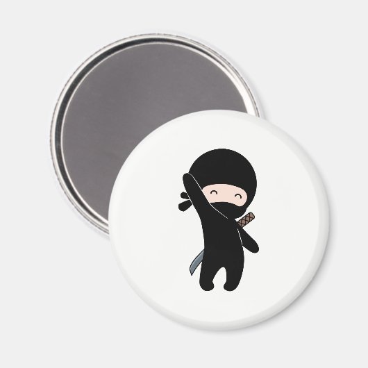 Tiny Happy Ninja Magneet (Voorkant / Achterkant)