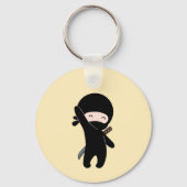Tiny Happy Ninja op gele Sleutelhanger (Voorkant)