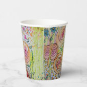 Tiny Hearts en Bloemen Paper Cups Papieren Bekers (Rechts)