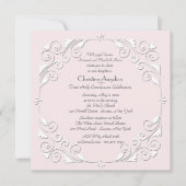 Tiny Hearts Roze Religieuze uitnodiging (Voorkant)