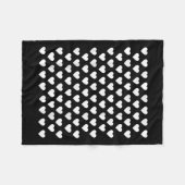 Tiny Hearts White Polka Dot Pattern Schattigee Val Fleece Deken (Voorkant (Horizontaal))
