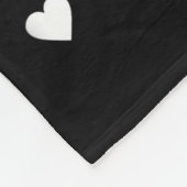 Tiny Hearts White Polka Dot Pattern Schattigee Val Fleece Deken (Hoek)