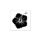 Tiny Hibiscus Flower Blossom Hawaii Tropisch Rubberstempel (Afrduk)