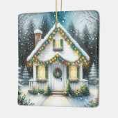 Tiny Home Gepersonaliseerde Kerst Keramisch Ornament (Links)