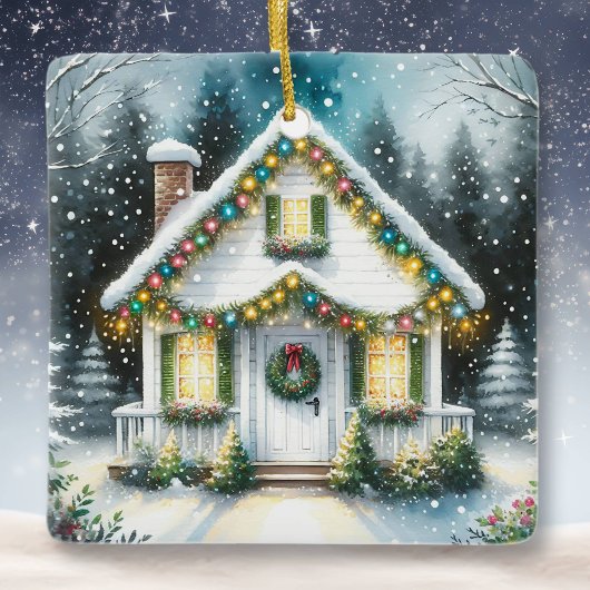 Tiny Home Gepersonaliseerde Kerst Keramisch Ornament