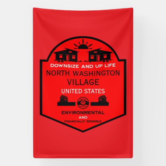 Tiny House Communities bewerkbaar Spandoek (Verticaal)