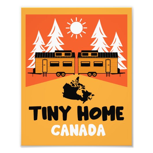Tiny House Home Canada Foto Afdruk (Voorkant)