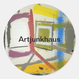 Tiny House Mid-Century Box Hankamer Artjunkhaus Ronde Sticker