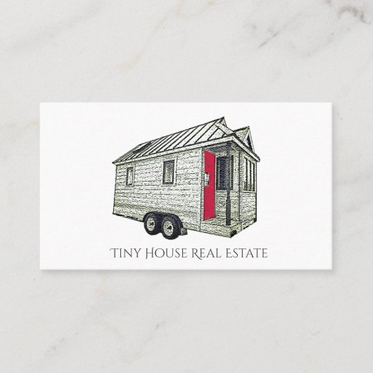 Tiny House on Wheels Vastgoed Visitekaartje (Voorkant)