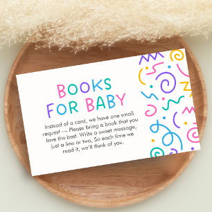 Tiny Human Shindig Baby Shower Boeken voor Baby Informatiekaartje