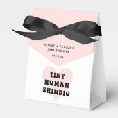 Tiny Human Shindig Baby Shower Favor Doos Bedankdoosjes (Voorkant Zijde)