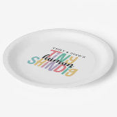 Tiny Human Shindig Schattige Paar Baby shower Papieren Bordje (Gekanteld)