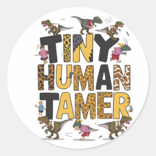 Tiny Human Tamer Ronde Sticker