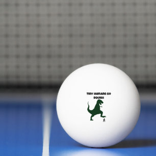 Tiny Humans Go Squish Funny Dinosaur Cartoon Pingpongballen