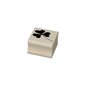 Tiny Irish Shamrock Floral Leaf - Long Stem Rubberstempel (Stempel)