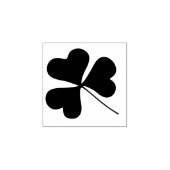 Tiny Irish Shamrock Floral Leaf - Lucky - Stem Rubberstempel (Afrduk)