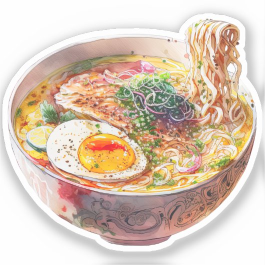 Tiny Korean Ramen Soup Art Stickers (Voorkant)