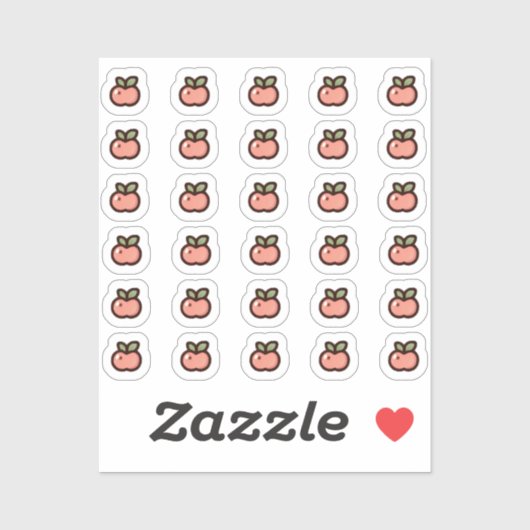 Tiny latte apple planner sticker (Vel)