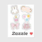 Tiny latte bunny sleeping time sticker (Vel)