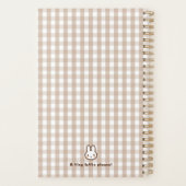 Tiny latte gingham planner (Achterkant)