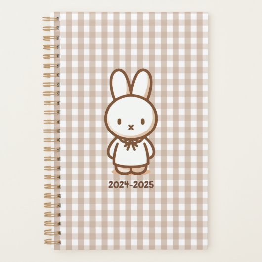 Tiny latte gingham planner (Voorkant)