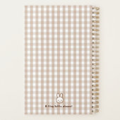 Tiny latte gingham planner (Achterkant)