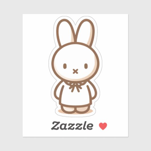 Tiny latte lint jurk Custom-Cut Vinyl Sticker (Vel)