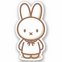 Tiny latte lint jurk Custom-Cut Vinyl Sticker