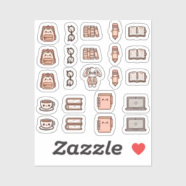 Tiny latte study time sticker