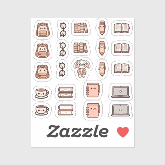 Tiny latte study time sticker (Vel)