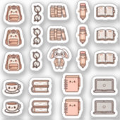Tiny latte study time sticker (Voorkant)