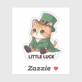 Tiny Leprechaun Kitten Cute Kawaii St Patrick  Sticker