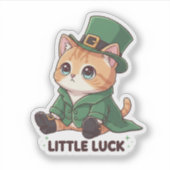 Tiny Leprechaun Kitten Cute Kawaii St Patrick  Sticker (Voorkant)