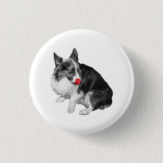 Tiny Lick, grote oren Ronde Button 3,2 Cm (Voorkant)