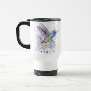 Tiny maar Fierce Quote Whimsical Rufous Hummingbir Reisbeker