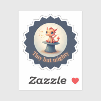 Tiny maar Mighty - Schattigee Dragon Sticker