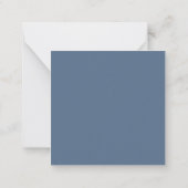 TINY MINI SIZE Blue Foliage Evage Party Invite Notitiekaartje (Achterkant)