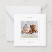 TINY MINI TAILLE Photo Baby Boy Faire-part de nais (Devant)