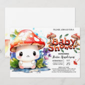 Tiny Mushroom's Adventure wacht op Baby shower Kaart (Voorkant / Achterkant)