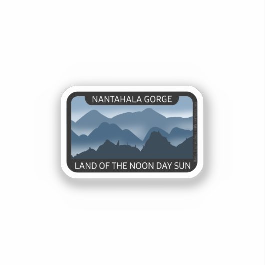 (Tiny) Nantahala Gorge, Land van de middagzon Sticker (Voorkant)