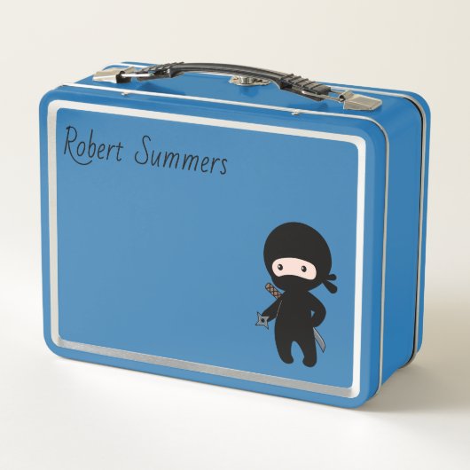 Tiny Ninja aangepaste naam op blauw (Achterkant)