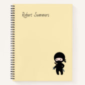 Tiny Ninja Custom Name on Yellow Notitieboek (Voorkant)