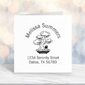 Tiny Ninja en Bonsai Tree Address 2 Zelfinktende Stempel