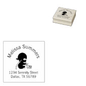 Tiny Ninja Folding Origami Paper Star Address Rubberstempel (Gestempeld)