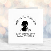 Tiny Ninja Folding Origami Star Adres 3 Zelfinktende Stempel