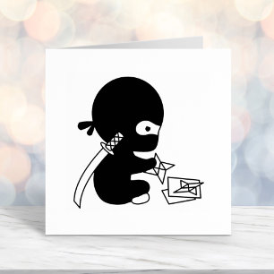 Tiny Ninja Folding Origami Star Zelfinktende Stempel